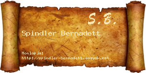 Spindler Bernadett névjegykártya