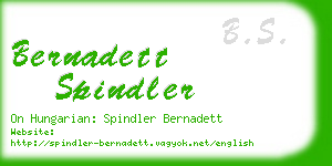 bernadett spindler business card